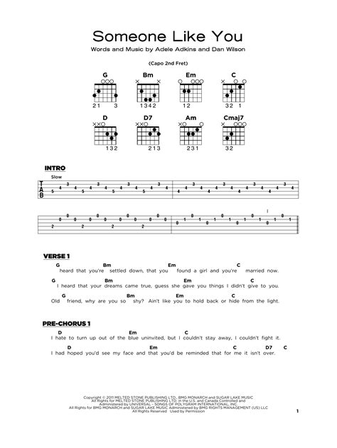 someone like you chords.